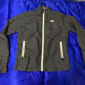Black and white, Polka dot, North Face Windbreaker